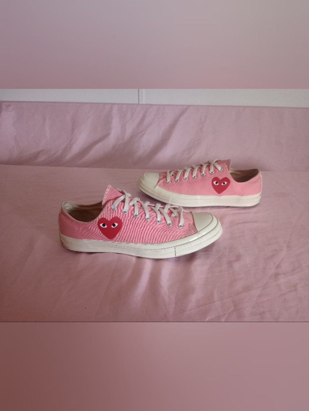 Converse Comme des Garçons PLAY Chuck Taylor Pink Low Sneakers Women’s Size 14